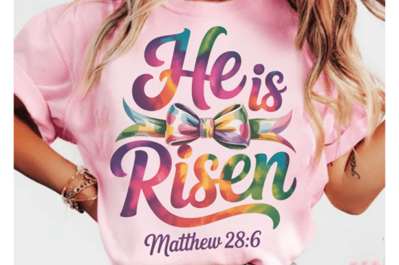 Christian He is Risen Easter PNG Design Review