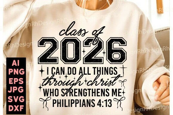 Class of 2026 SVG, Christian Graduation