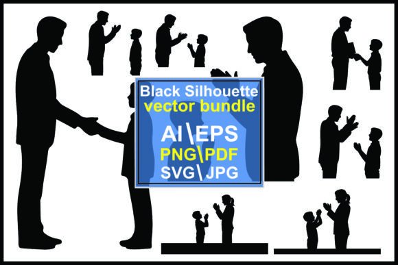 Embroidery Review: Silhouettes People Interacting Praying