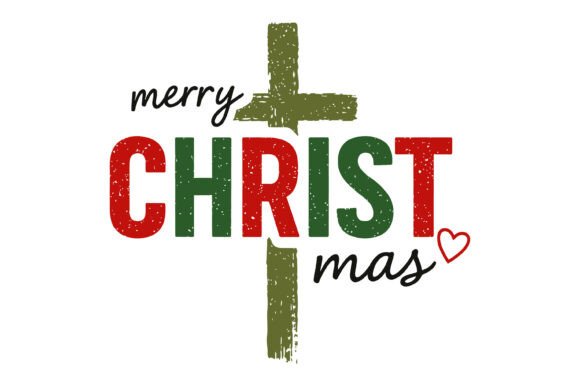 Merry Christ Christian Cross Typography Review for Embroidery Projects