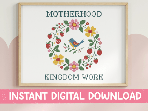 Motherhood Cross Stitch Bird SVG: A Heartfelt Embroidery Design for Real Projects