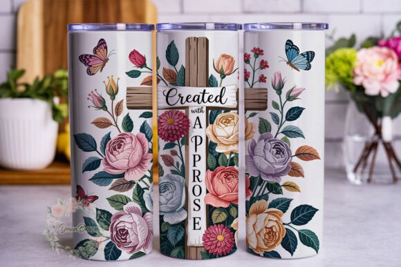 Review of Faith Cross Floral Butterfly Tumbler Wrap Design