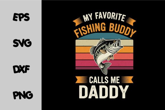 Vintage Fishing Buddy Daddy T-Shirt Embroidery Design Review