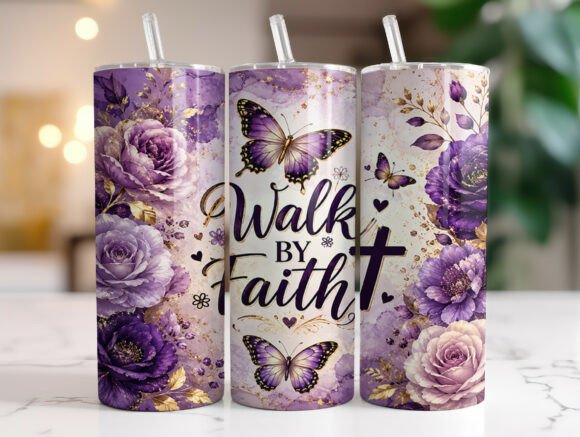 Walk by Faith Purple Floral Tumbler Wrap Review for Real Projects