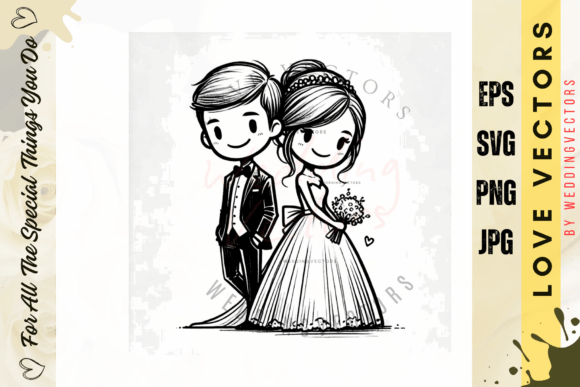 Weddingvectors - 22003175: A Romantic Doodle for Real Projects